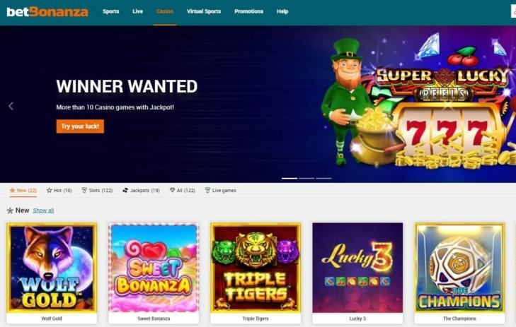 BetBonanza Home page