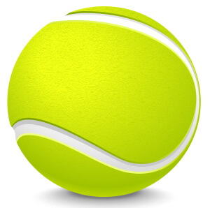 Tennis betting ball icon