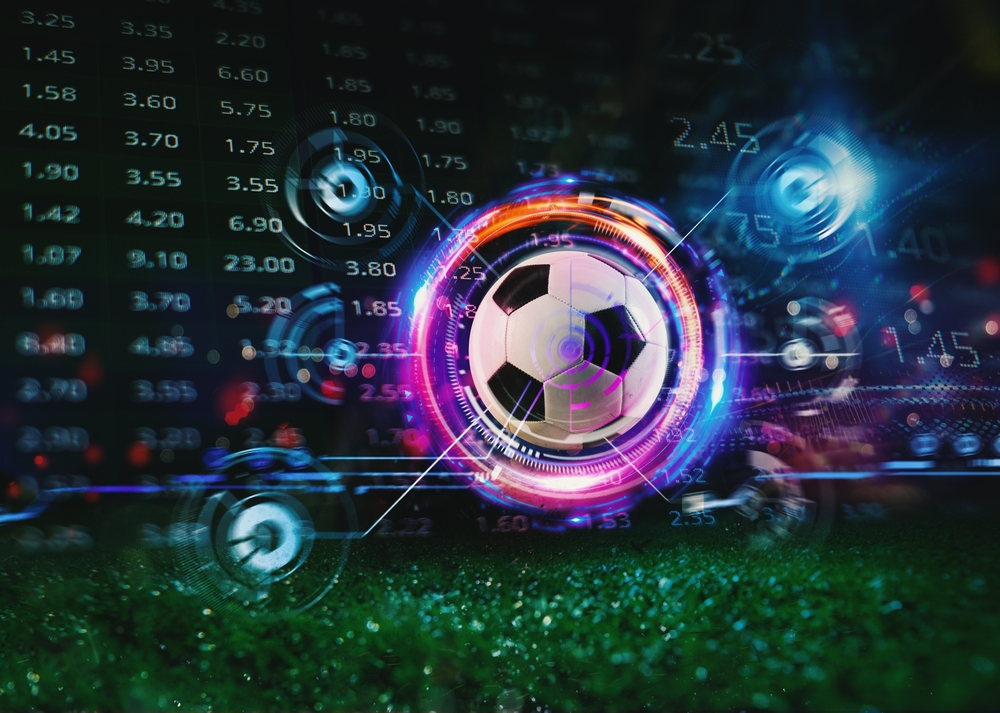 Soccerball,With,Football,Online,Bet,Analytics,And,Statistics,Background